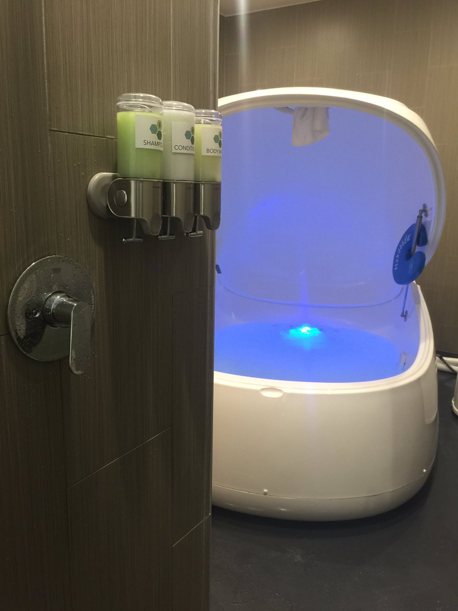LesleyMurph's tweet photo. Houston, we do not have a problem. The best pre-flight ritual=float therapy session at MIZU. My 26 hour travel day requires this😱😝 https://t.co/ctVQ1KmMnZ