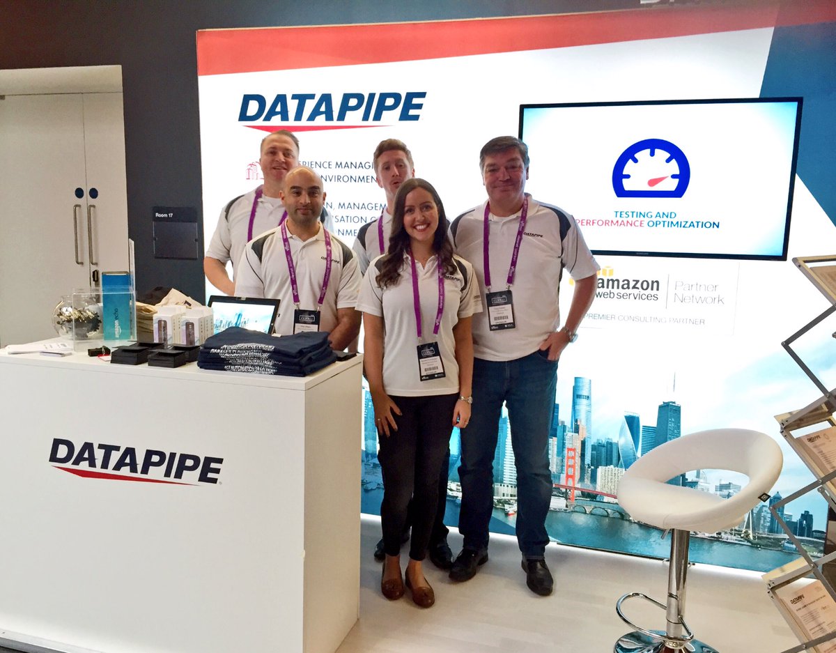 Datapipe's tweet image. The Datapipe Team are ready to meet everyone! Come by to chat about #CloudMigration #HybridEnvironments #ManagedAWS at #AWSSummit #London