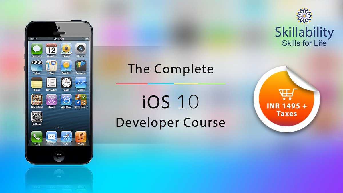 INGSkillability's tweet photo. The Complete iOS 10 Developer Course is now on offer for Rs 1495 plus taxes. Go for it!!!

#iOS10 #Developer #Apple #OnlineCourse https://t.co/ZY1xwiYbhI