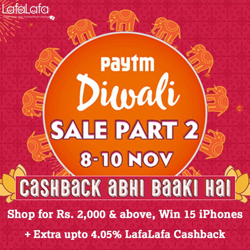 lafalafacom's tweet photo. #Paytm Diwali Sale is back!! #Win 15 iPhones and upto Rs 15,000 paytm cash. Shop Now https://t.co/nFrzxUAEkP https://t.co/4eI1sagbAn