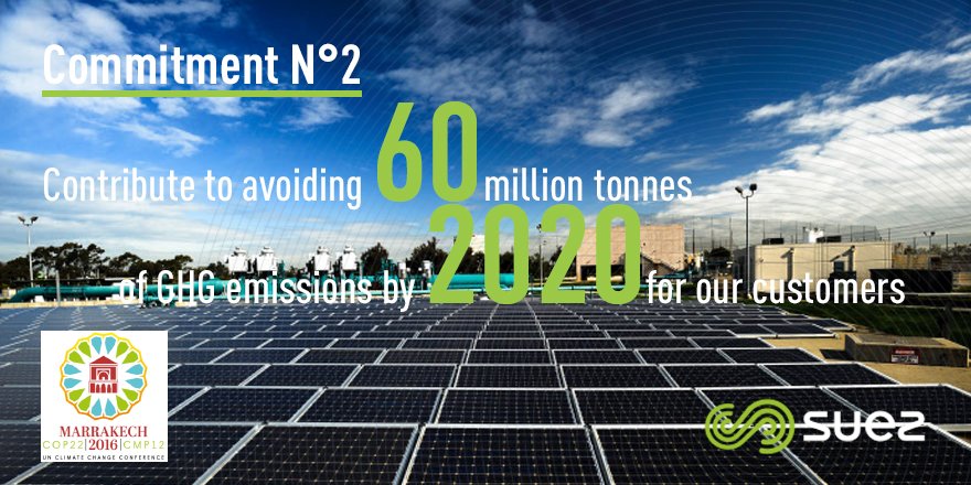 suez's tweet photo. Commitment N°2 for #Climate: Avoid #GHG emissions @COP22  #Suez4Climate https://t.co/BvbqizsY1b