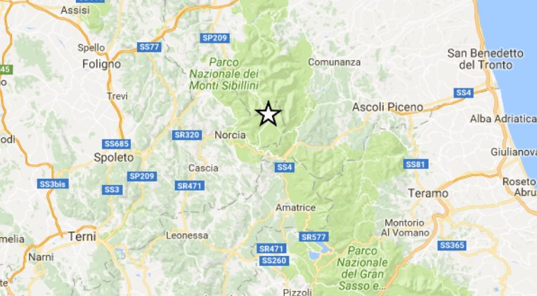 "Botto e movimento di letto e finestre", è il Terremoto di Arquata del Tronto (AP) di oggi 18 novembre.