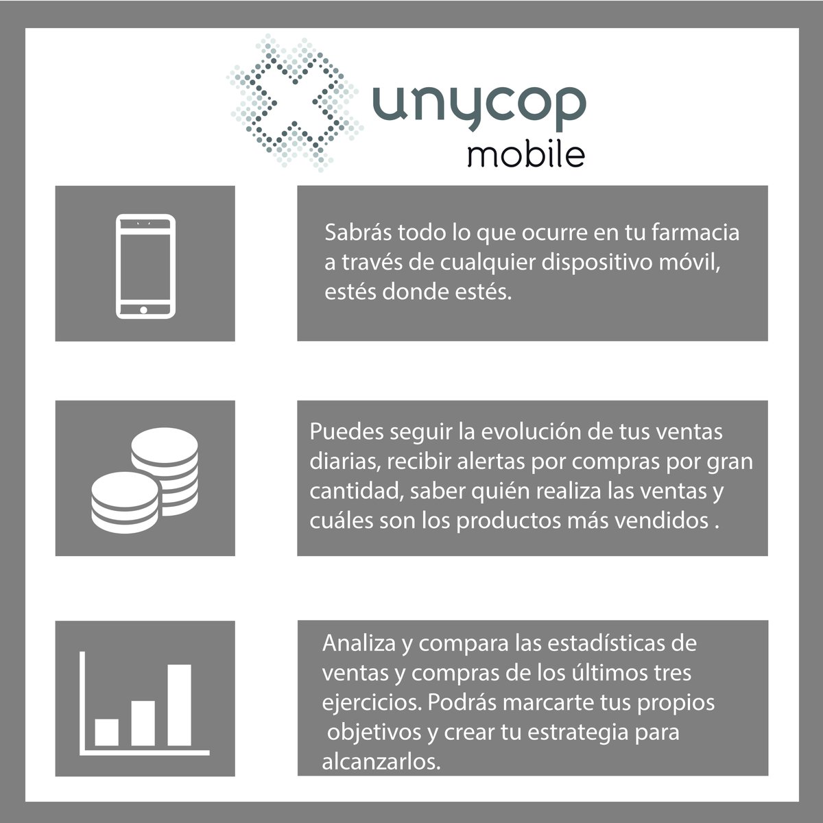 Unycop's tweet photo. Descubre #UnycopMobile,la App que te lleva tu Oficina de Farmacia estés dónde estés. #PresumedeFarmacia #FelizMartes https://t.co/oHOZTGYKBC https://t.co/WVsExVqFKx