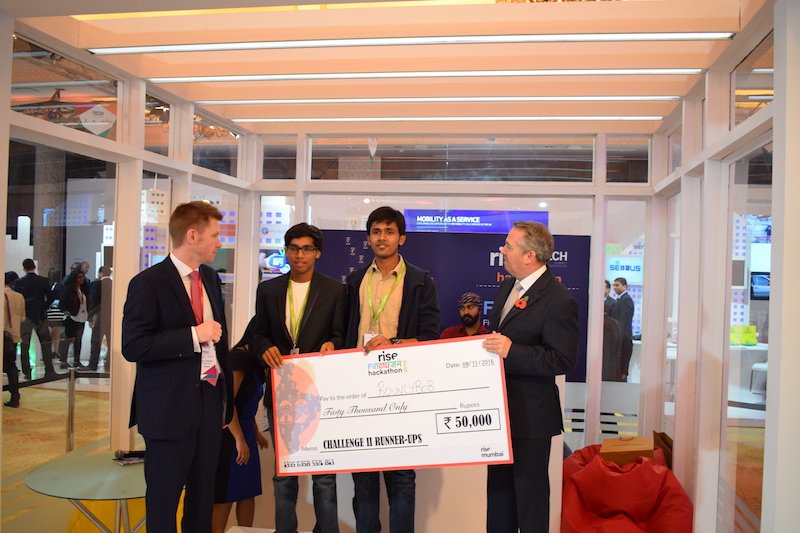 PODSFinServ's tweet photo. @LiamFoxMP and winners of #Finclusion2016 #TECHSmt Hackathon with @tradegovukIND @Barclays @ThinkRiseMUM @PODSFinServ https://t.co/N322afWQoq