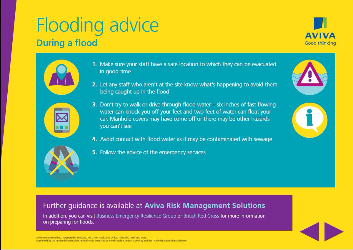 Here is some useful information provided by Aviva. Please bare this information in mind in the event of a flood.