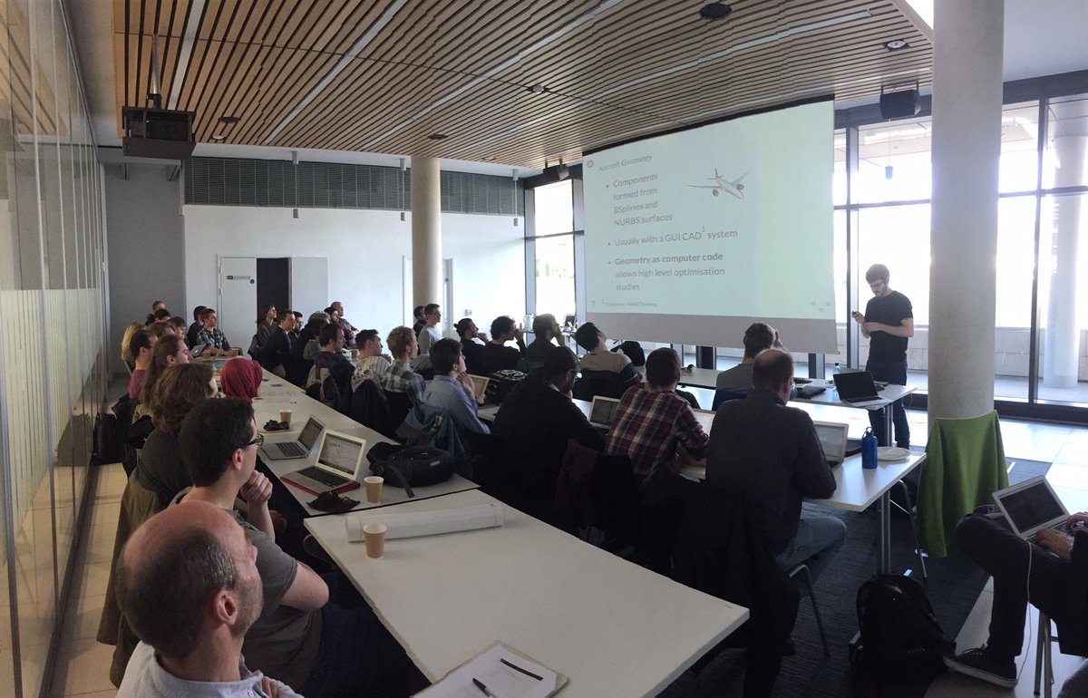 NGCM_Soton's tweet photo. Big #NGCM PhD student crowd at half-day workshop on presentation skills; Paul Chambers demos interactive 3d rendering in #Jupyter Notebook https://t.co/5iZht6UpEo