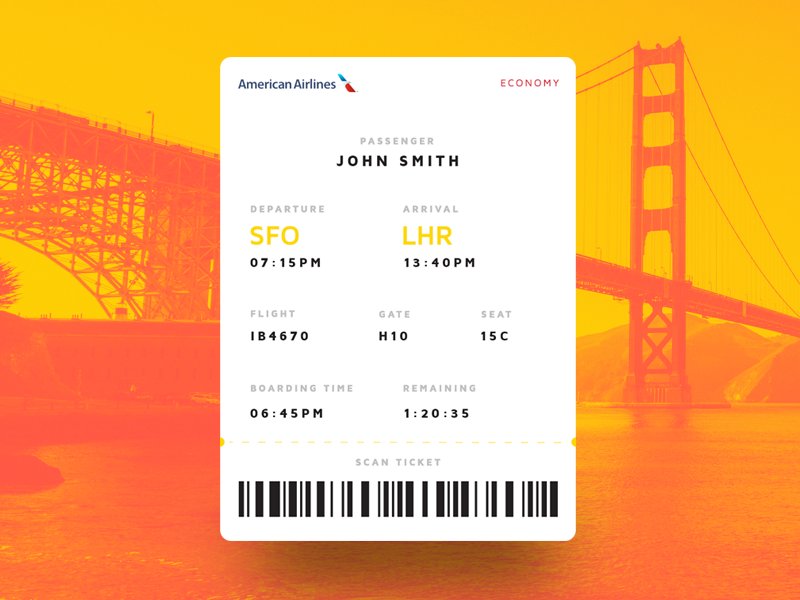 CollectUI's tweet photo. #DailyUI 024: Boarding Pass design by Nacho Ortega https://t.co/eLKRORW0MY via @bynokue https://t.co/JOUhdHQazS