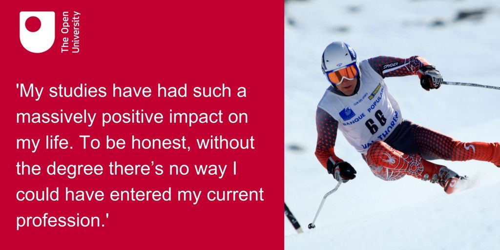 OpenUniversity's tweet photo. An #OpenDegree stopped Max's career from going downhill after injury #ProfessionsWeek https://t.co/doPNGqF59T https://t.co/qSocy9LPx9