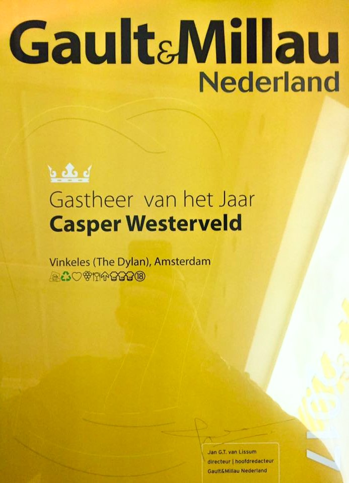 We are incredibly proud!!! Not only did #Vinkeles receive 18 points in #GaultMillau ...but also the title best maître-d! @hotelthedylan