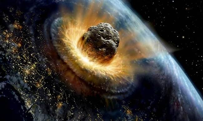 Simulazione di impatto con un asteroide di grandi dimensioni