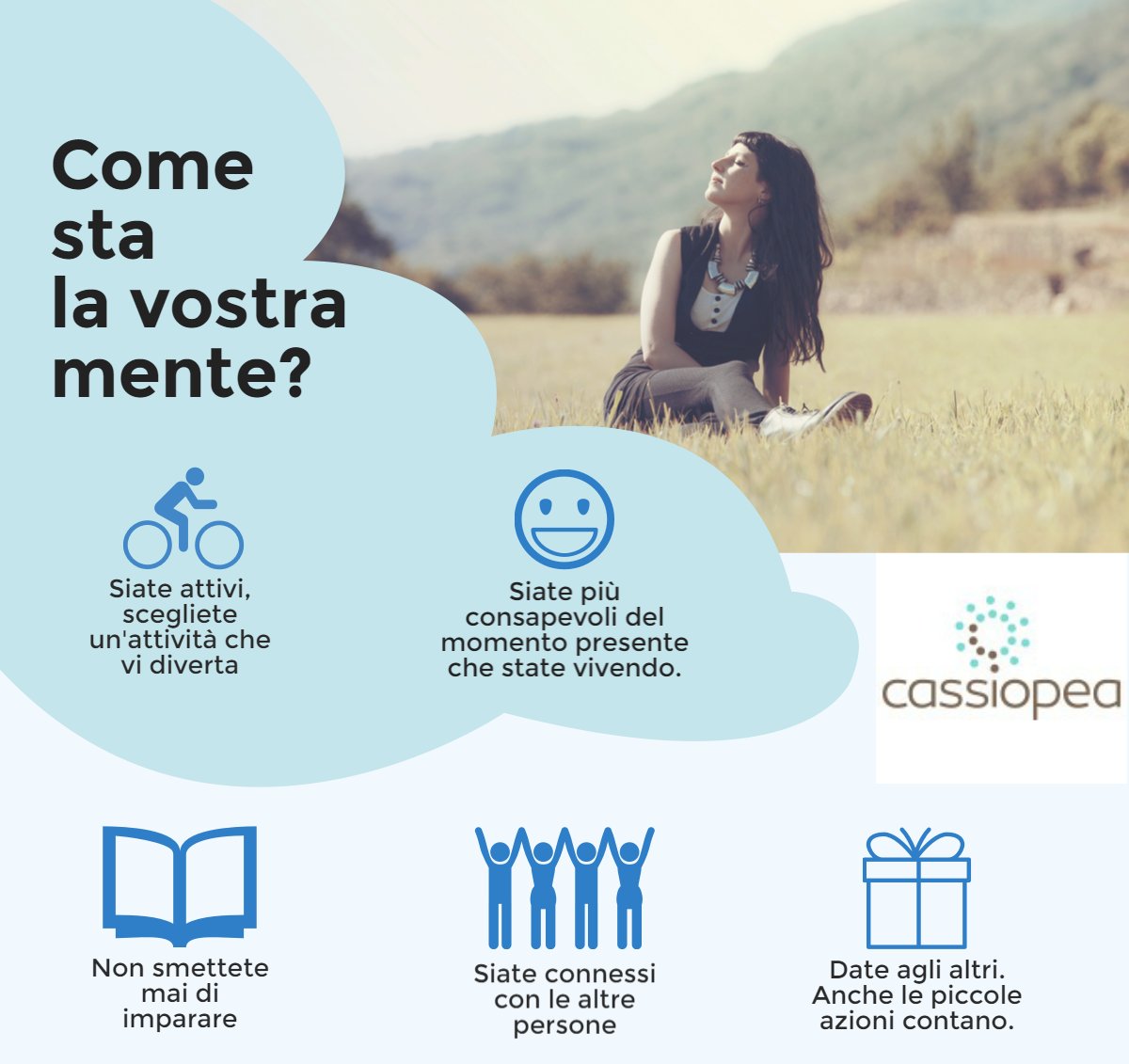 5 indicazioni su come raggiungere equilibrio e benessere mentale ogni giorno.
#coaching #wellbeing #cassiopea #tips #benessere