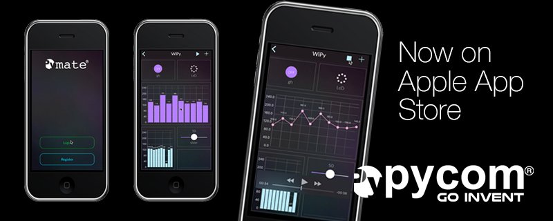 SGWirelessIoT's tweet image. #Pymate FREE Mobile App. See your data/control your #WiPy or #LoPy board.
Now on iOS App Store....and did we say, it’s FREE #IoT #Hacking