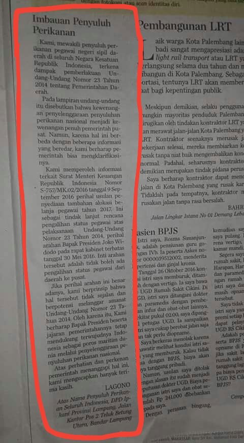 donna_cutest's tweet photo. Apa pndapat bang @karniilyas ttg implmentsi UU23 2014? Krn Penyuluh Perikanan statusny trombang ambing krn Kmentrian terkait mlanggar UU tsb https://t.co/HvHtjB0Vjp