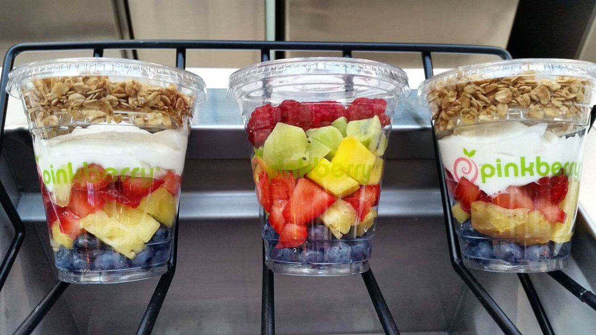 PinkberryOttawa's tweet photo. Yes, #pinkberry IS a breakfast option! Our parfaits are loaded with hand cut fresh fruit, granola and our original frozen yogurt. 🍦🍍🍓 https://t.co/cN95fW20R6