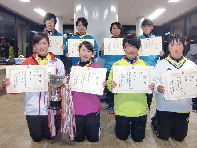 平成２８年度茨城県高等学校ソフトテニス新人大会
女子個人
　優勝：川﨑･星野(水戸女)
準優勝：矢島･小嶋(東牛久)
第３位：森永･小山(東牛久)
第３位：田中萌･根橋(東牛久)