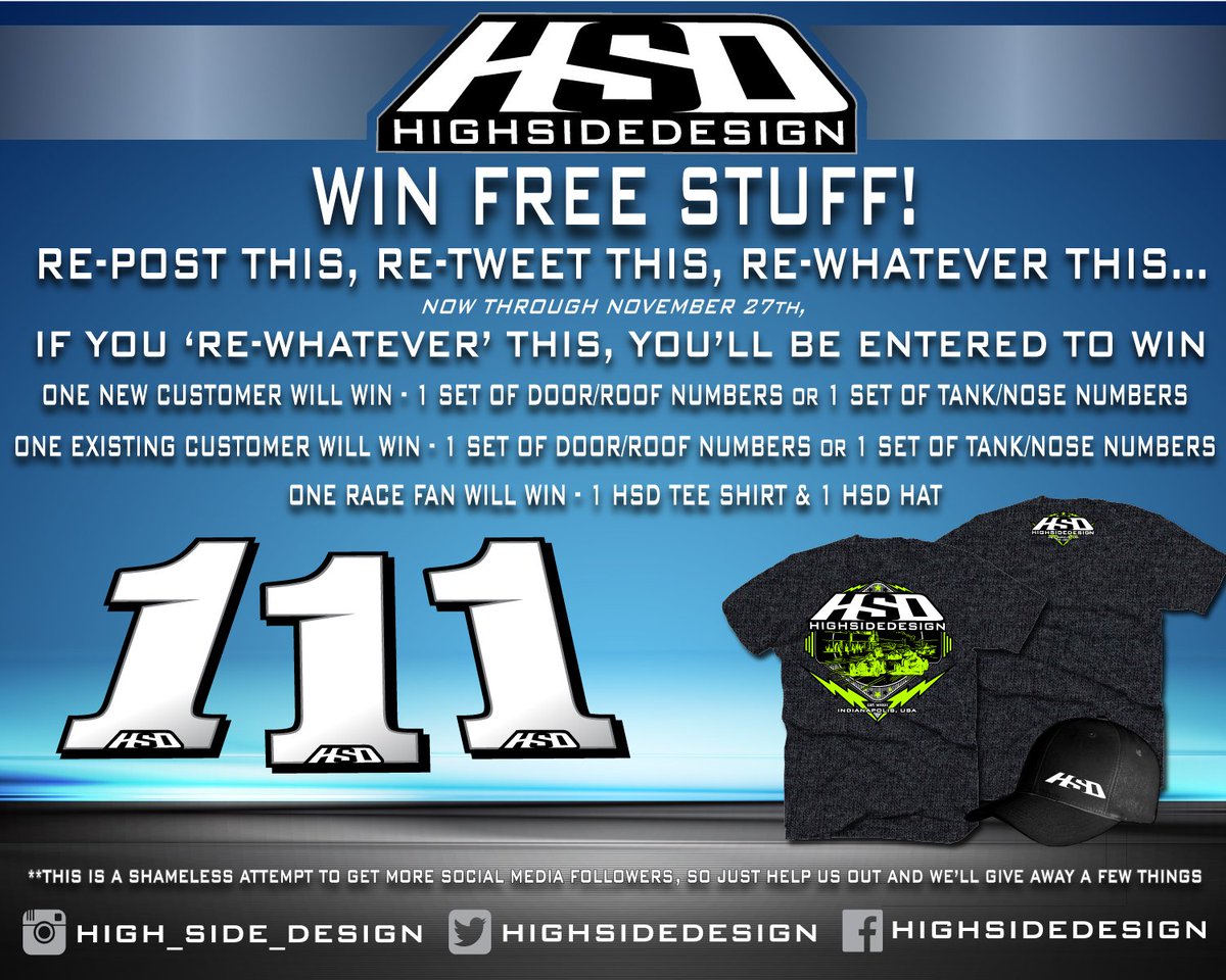 highsidedesign's tweet image. Share This Post.  Win Free Stuff!