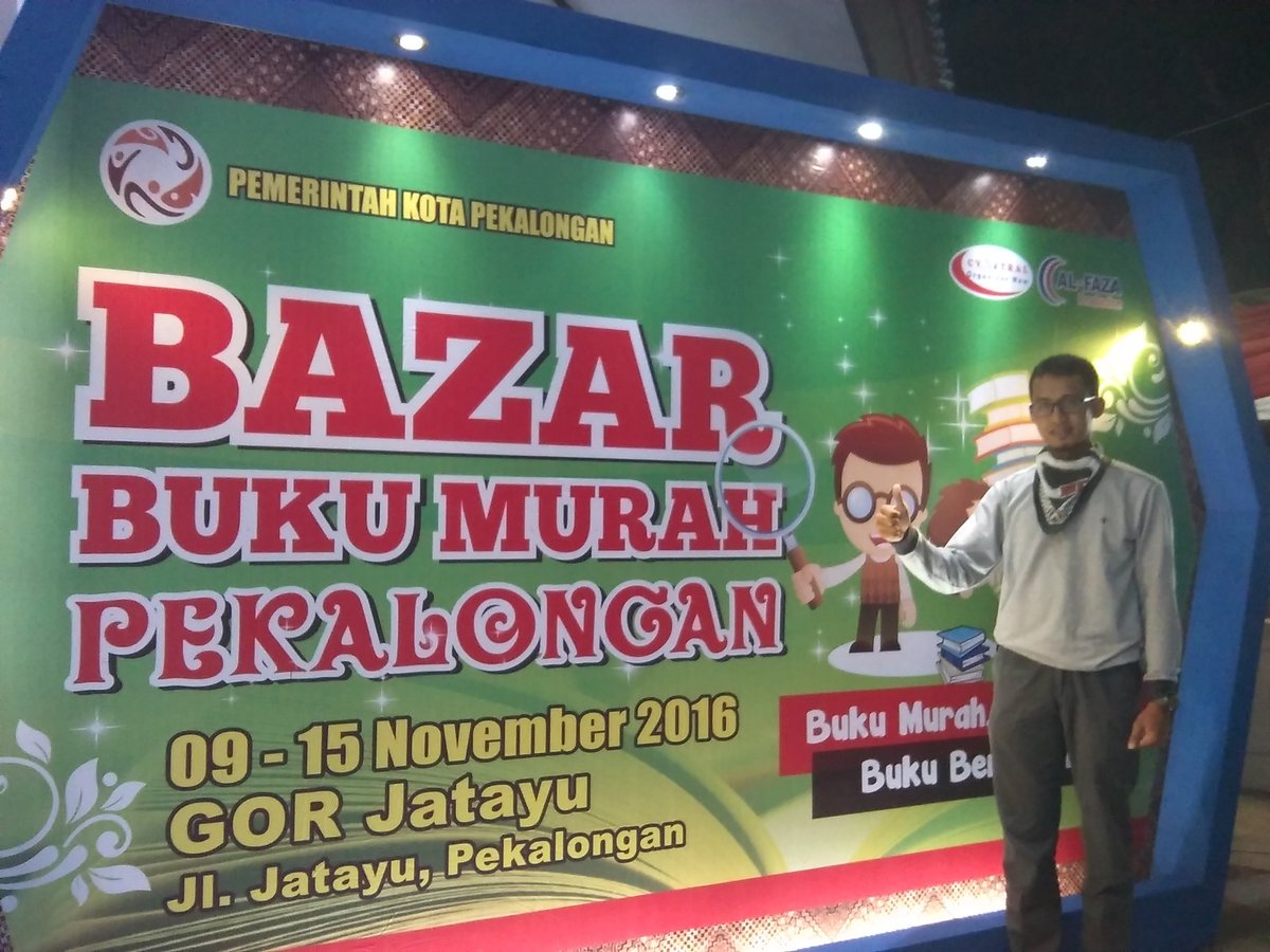 Yuk kita rame-rame ke Bazar Buku Murah Pekalongan (9-15 Nov 2016) di GOR Jatayu. Dapatkan buku berkualitas &amp; diskon yg menarik. Cc <a href="/infopkl/">Info Pekalongan</a>