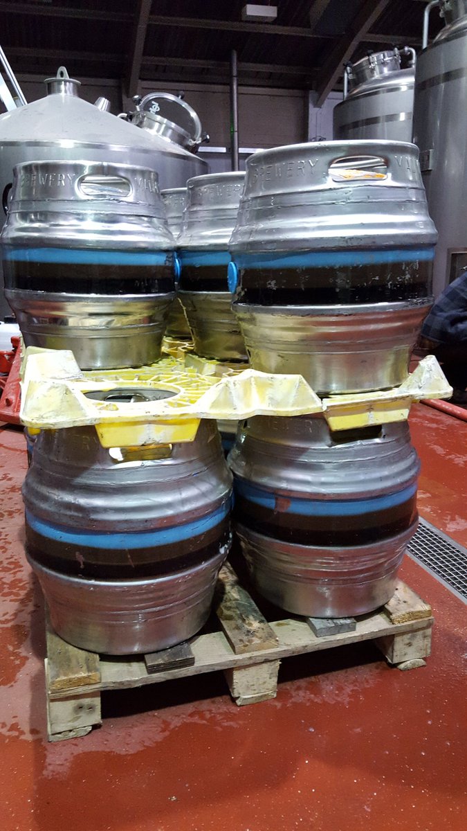 GoodChemBrew's tweet photo. Casks of #BigBang filled! Beer is -1 degrees C when it goes into the casks - brrrrr! #cheers #brewlife #itsgettingcoldinhere https://t.co/eSKxbT3bni