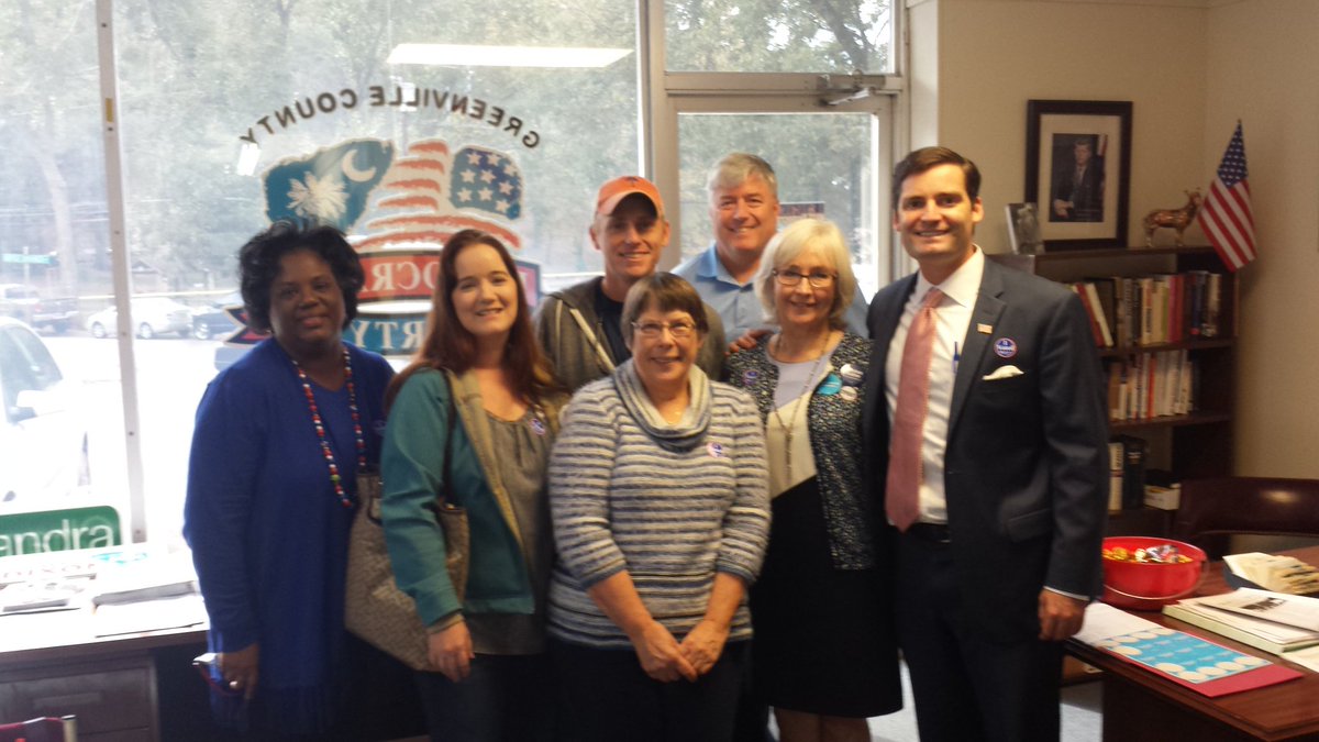 VoteFedalei's tweet photo. Cast my vote, now getting our volunteers readty to #GOTV with @chandradillard @KateFranch and @GVLDem. #EnoughIsEnough #GetGowdyout  @scdp https://t.co/wdJDOk7sbX