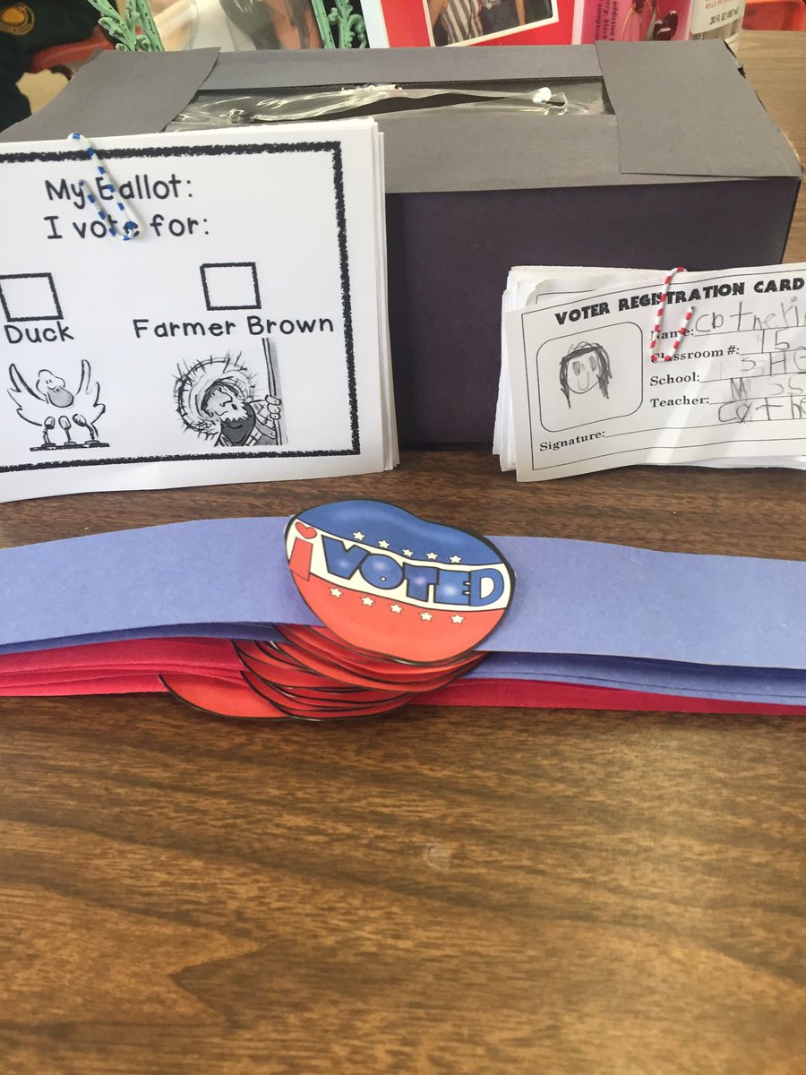 MsTricsClass's tweet photo. Kindergarten is ready to vote! #MsTricsClass https://t.co/6V9AyFfijg