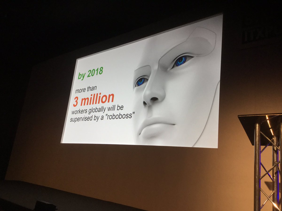 francoaccordino's tweet image. By 2018 3 million workers globally will be supervised by a #robotboss  #GartnerSYM ... scaring?