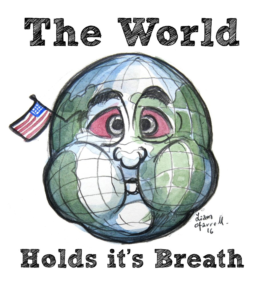 liams_art's tweet image. "The World Holds its Breath"
#Election2016 #ElectionNight #election #Trump #Hillary