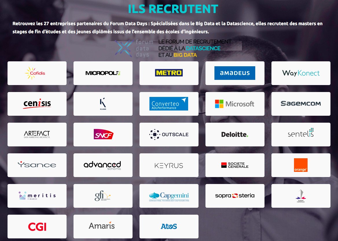 DataFeel's tweet image. #ForumDataDays Des stages &amp;amp; des #emplois au @ForumDataDays : @SNCF_Recrute @SopraSteria_RH @AmadeusFrance @gfiinformatique.. #Data #I4Emploi