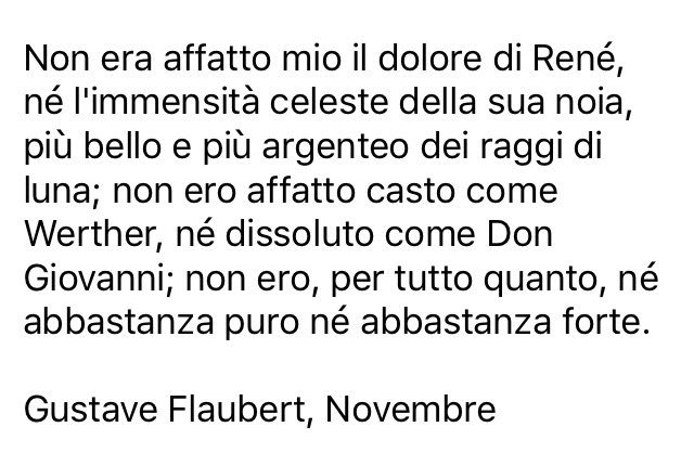 martyglmark's tweet photo. Ero quello che siete tutti voi
#Flaubert #novembre #ventaglidiparole #poesiaevita #UniversoVersi #libridaleggere   #libri #confessioni #io https://t.co/7ATfdUIwXG