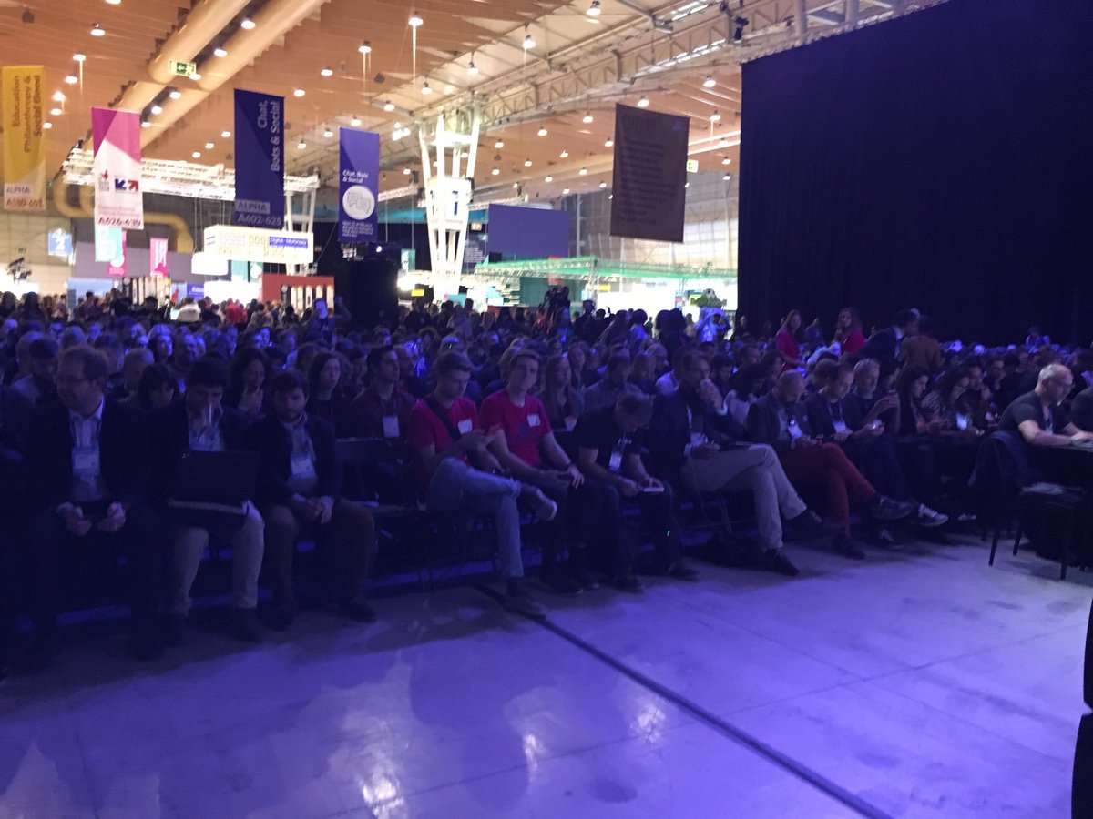 OCFrance's tweet photo. @WebSummit: panel discussion "Finding your calling in the digital economy" w/ @m_nebra @leila_c @Moedas #HelloLisbon #digitaljobs https://t.co/7MDenPPW6s