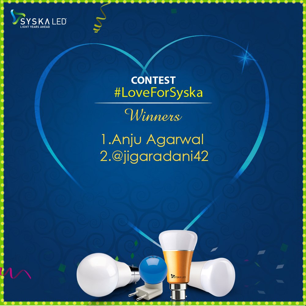SyskaWorld's tweet photo. And now… We finally reveal the lucky winners of #LoveForSyska Contest. Congratulations guys! Quickly inbox us your details. https://t.co/fPxOgR6Wug