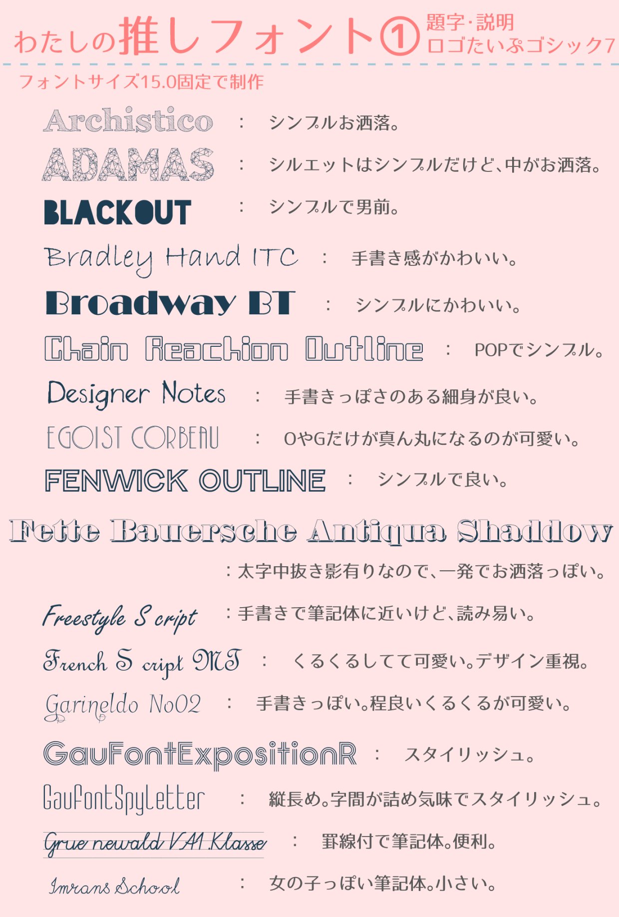 推しフリーフォントまとめ Twitter