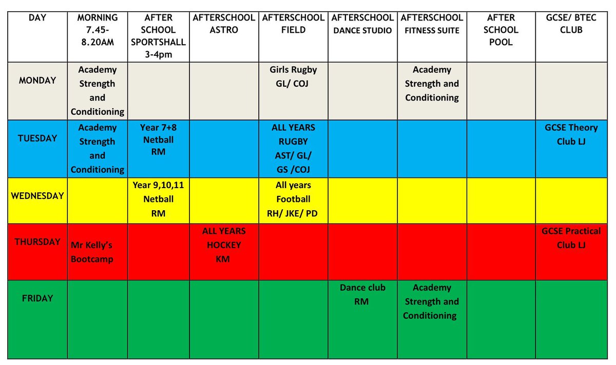 MrsGNelsonNHS's tweet photo. Check out the Extra Curricular activities being offered @NHS https://t.co/UpI8i6Hyi9