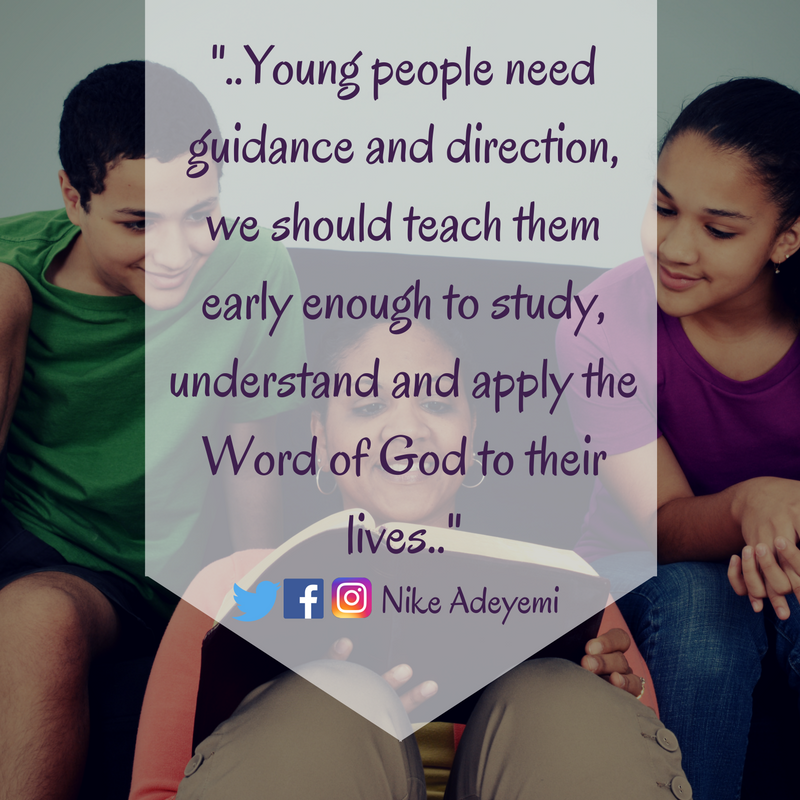 NikeAdeyemi's tweet photo. Young people need guidance and direction, teach them early enough to study, understand and apply the Word of God to their lives. #guidance https://t.co/VOnZkQDWUW
