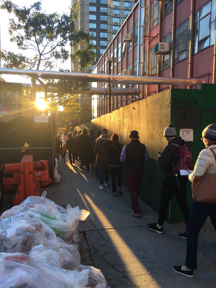 robmtaub's tweet photo. 96th & 3rd NYC Huge voter turnout! The line is nearly two blocks long. I'm betting they're all votes against @realDonaldTrump
#HillaryC https://t.co/sP6ugu6HAo