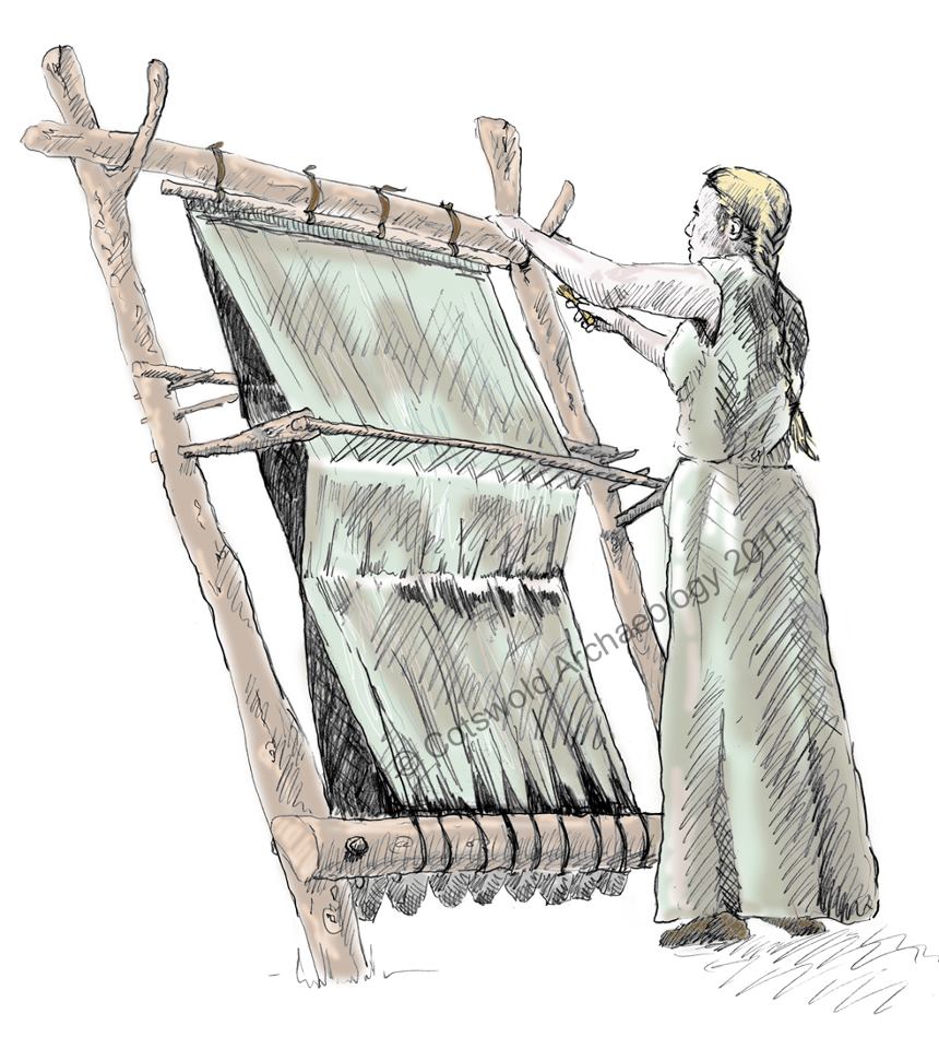 Cotswold Archaeology on Twitter "An Iron Age loom in use, complete