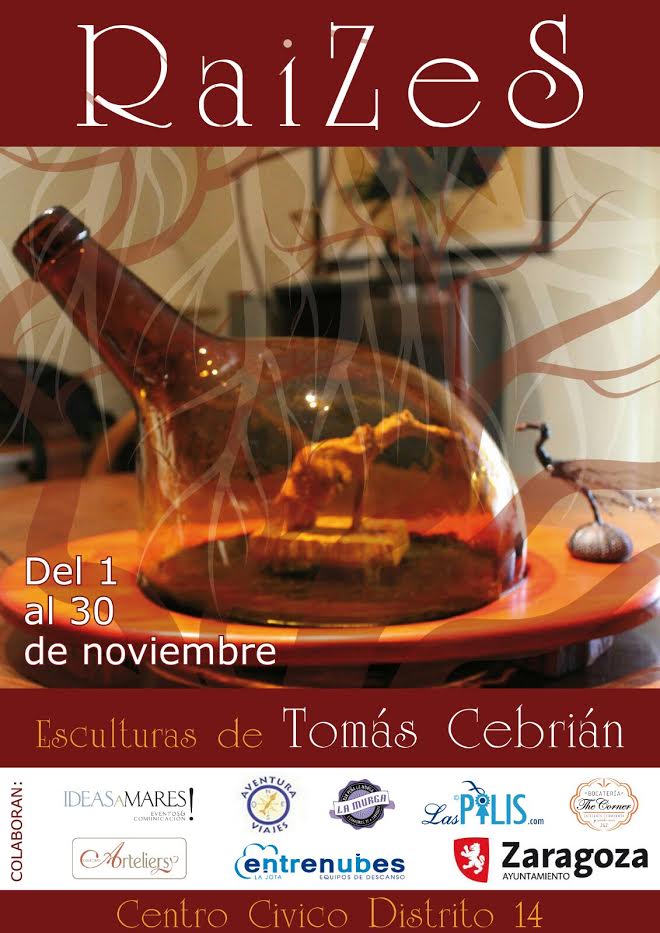 RaíZes esculturas de Tomás Cebrián, en Centro Cívico “Distrito 14” Hasta el 30 de noviembre
ideasamares.blogspot.com.es…/exposicion-raizes-escu…