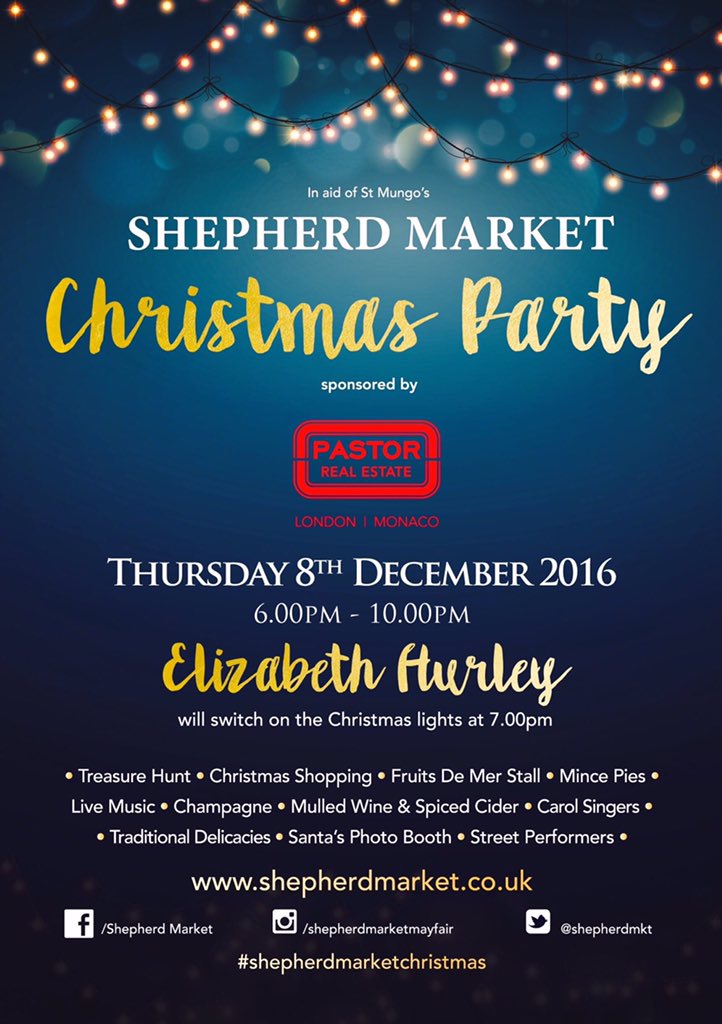 ThePunchBowlLDN's tweet photo. Very pleased to announce we are going to be supporting the @mountstreet &amp; @ShepherdMkt Christmas light switch on ceremonies this year! https://t.co/2VFeEqYzVc