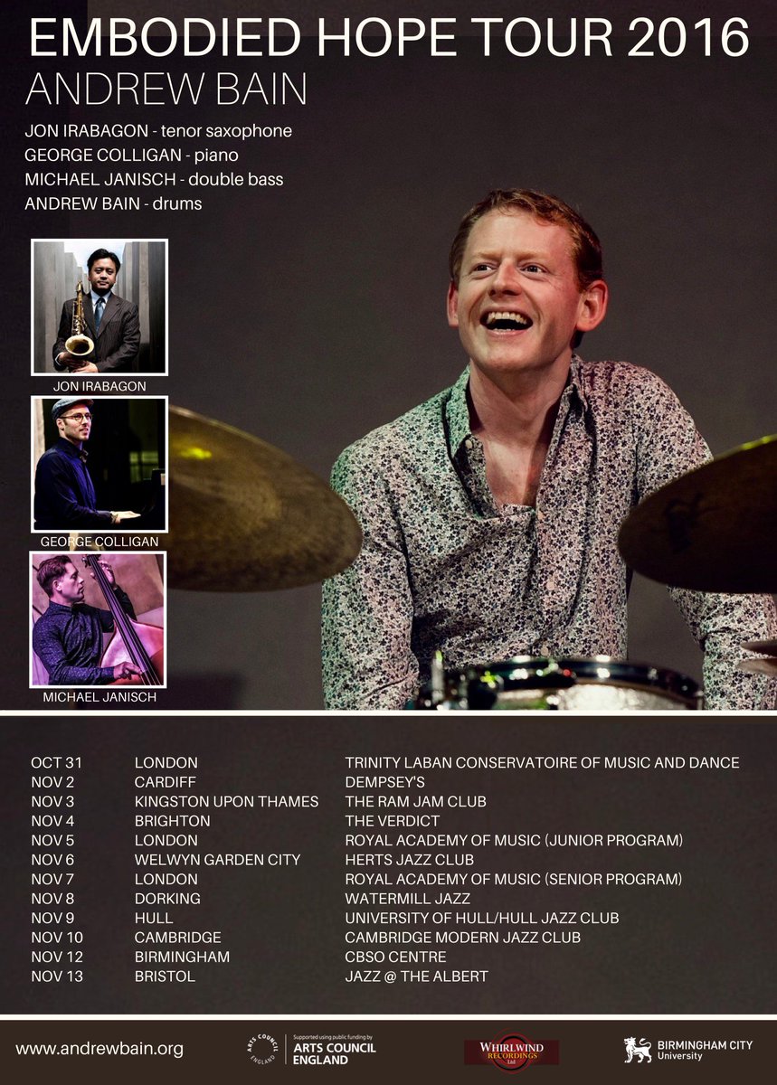 Andrew Bain 💙 (@baindrums) on Twitter photo V much looking forward to playing <a href="/WatermillJazz/">Watermill Jazz</a> tonight! See you there! info: andrewbain.org and tickets: watermilljazz.co.uk/whats_on_novem… V much looking forward to playing <a href="/WatermillJazz/">Watermill Jazz</a> tonight! See you there! info: andrewbain.org and tickets: watermilljazz.co.uk/whats_on_novem…