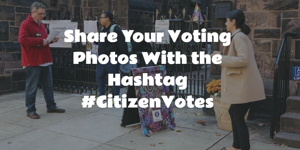 thephilacitizen's tweet photo. Happy Election Day! Polls are now open. Share your voting experience with us with the hashtag #CitizenVotes. We'll share throughout the day. https://t.co/Eg4VZeCtqH