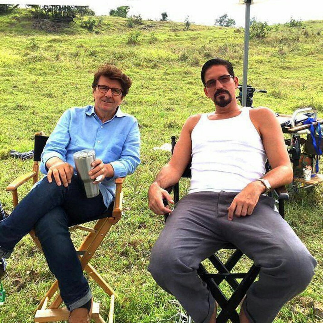 POIFANCON2015's tweet photo. #JimCaviezel behind the scenes on the new movie The Medicine Runner #RunJoRun #PersonOfInterest https://t.co/2TsHabzY3R