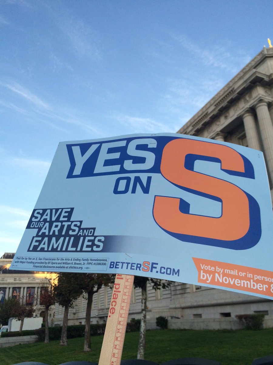 Catching early voting for #YesonS at City Hall.