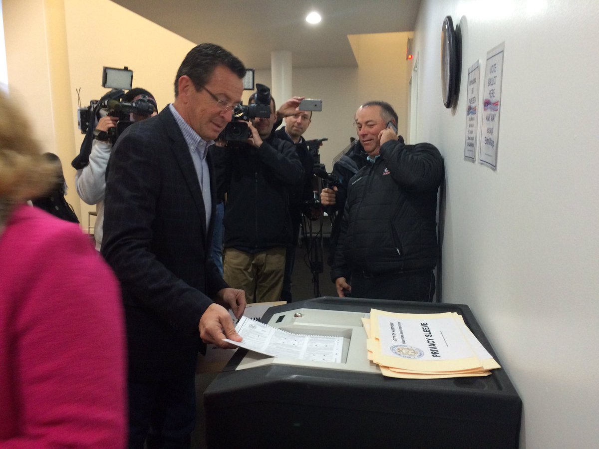 ChrisCollibee's tweet photo. .@GovMalloyOffice and First Lady Cathy Malloy cast their ballots https://t.co/2TYx5mRRAB