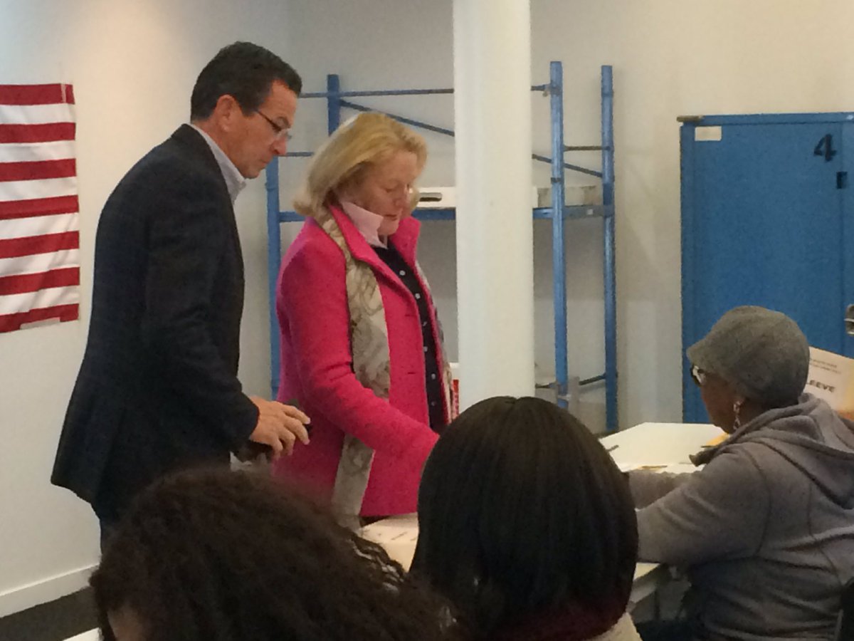 ChrisCollibee's tweet photo. .@GovMalloyOffice and First Lady Cathy Malloy cast their ballots https://t.co/2TYx5mRRAB