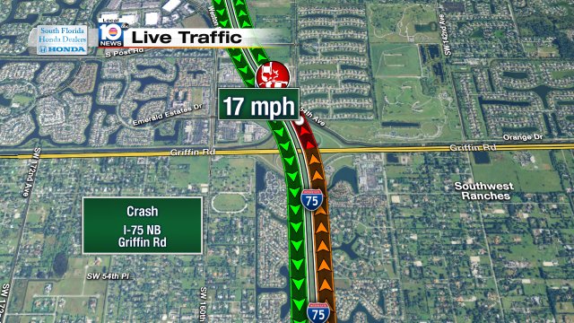 Crash on I-75 NB at Griffin Rd #traffic https://t.co/G2cY4Fkf50