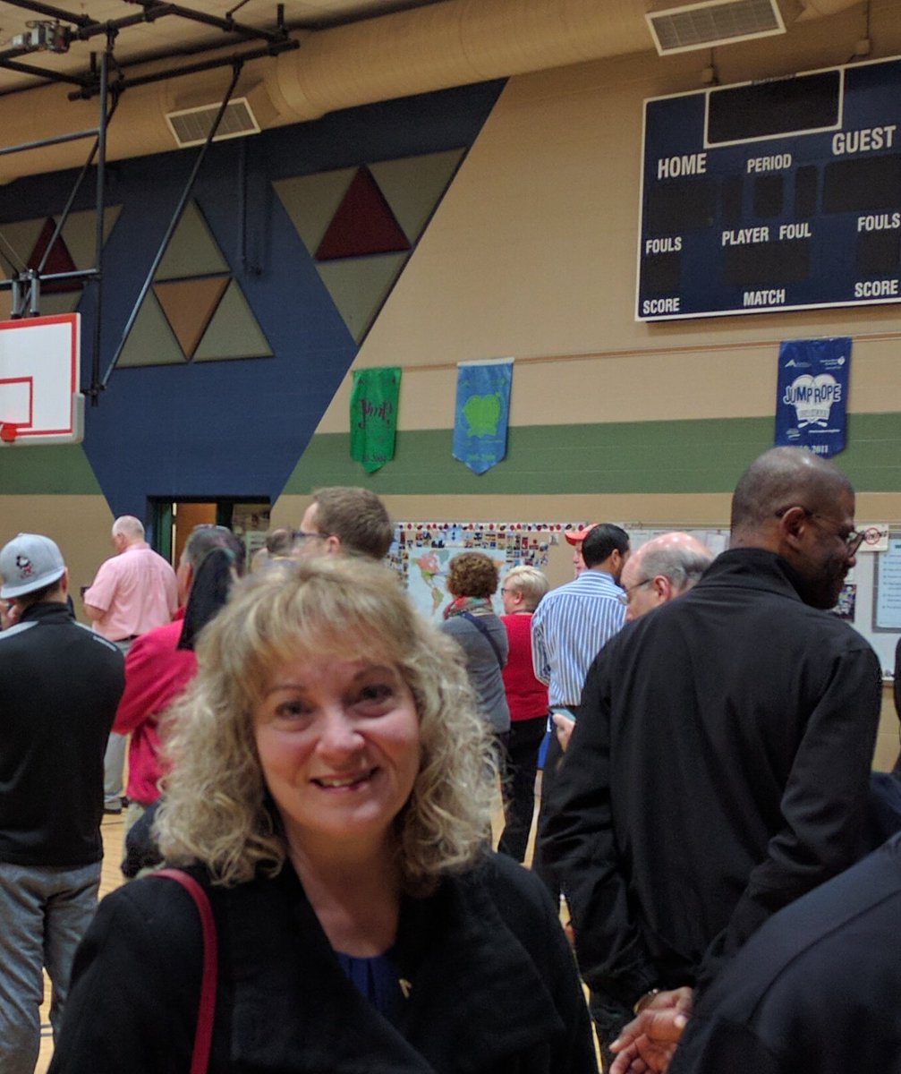 The wait in line this morning is a little longer than usual, but it's worth it to support public education!