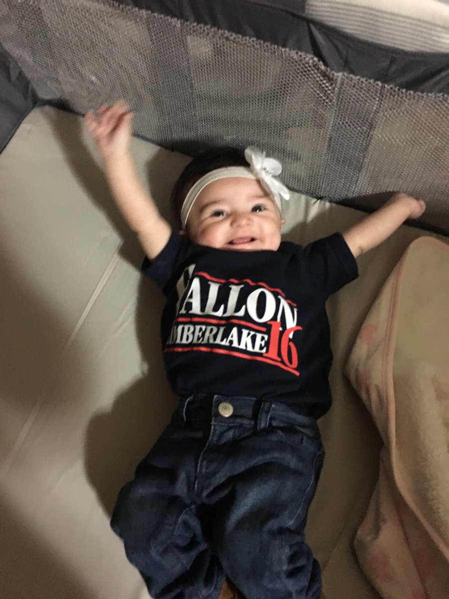 elnsoriano's tweet photo. Charlotte is excited to go out and vote!! #vote2016 @jtimberlake @jimmyfallon @TheEllenShow #FallonTimberlake16 https://t.co/WjC0VWQMrn