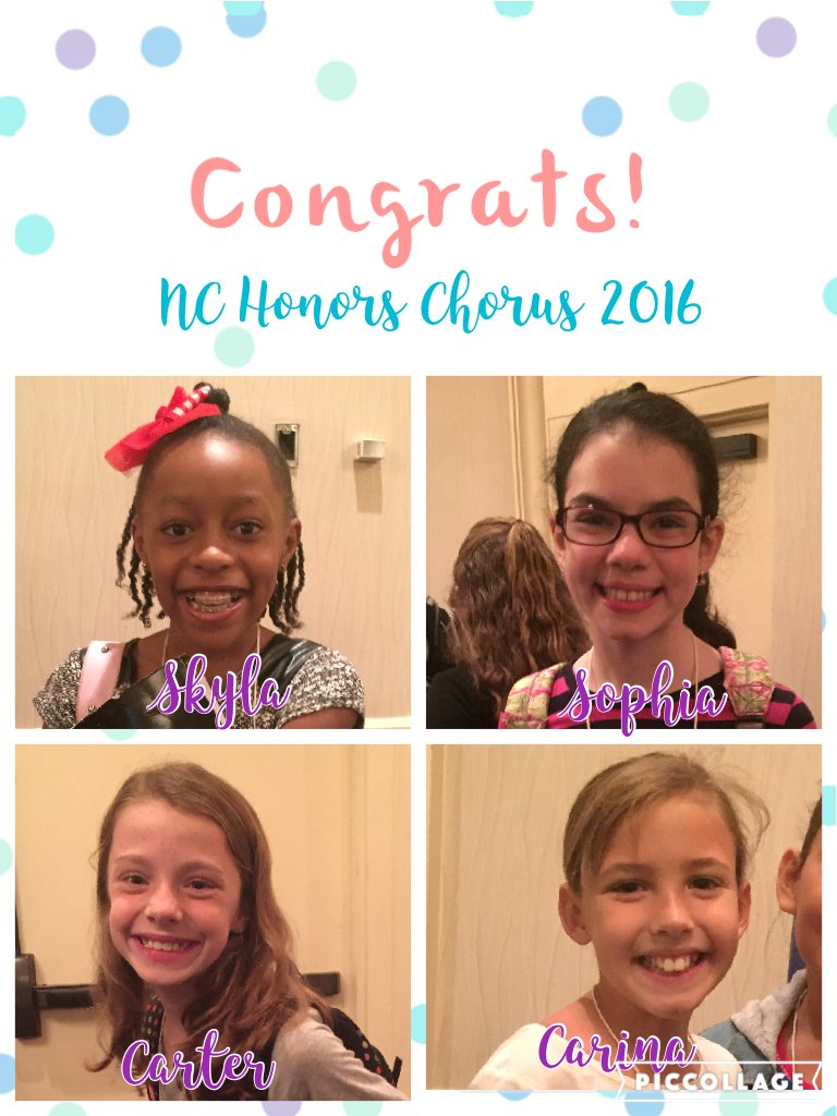 Thales_WF's tweet photo. We are so proud of these 4 amazing ladies who were selected from hundreds to be apart of the NC Elementary Honors Chorus over the weekend. https://t.co/4WtyXlA2Jq