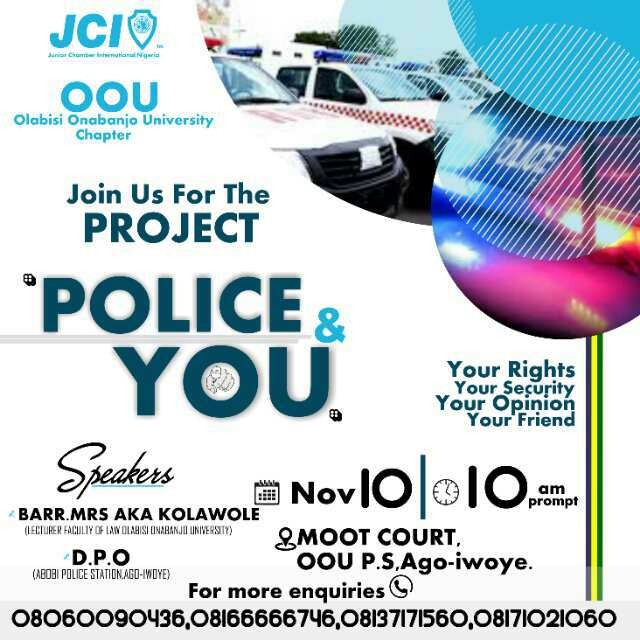 ooujaycees's tweet photo. D.P.O. of Abobi Police Station is ready to answer those questions
All we av 2 do is join @ooujaycees 4 #POLICEandYOU https://t.co/vXspMLASwr