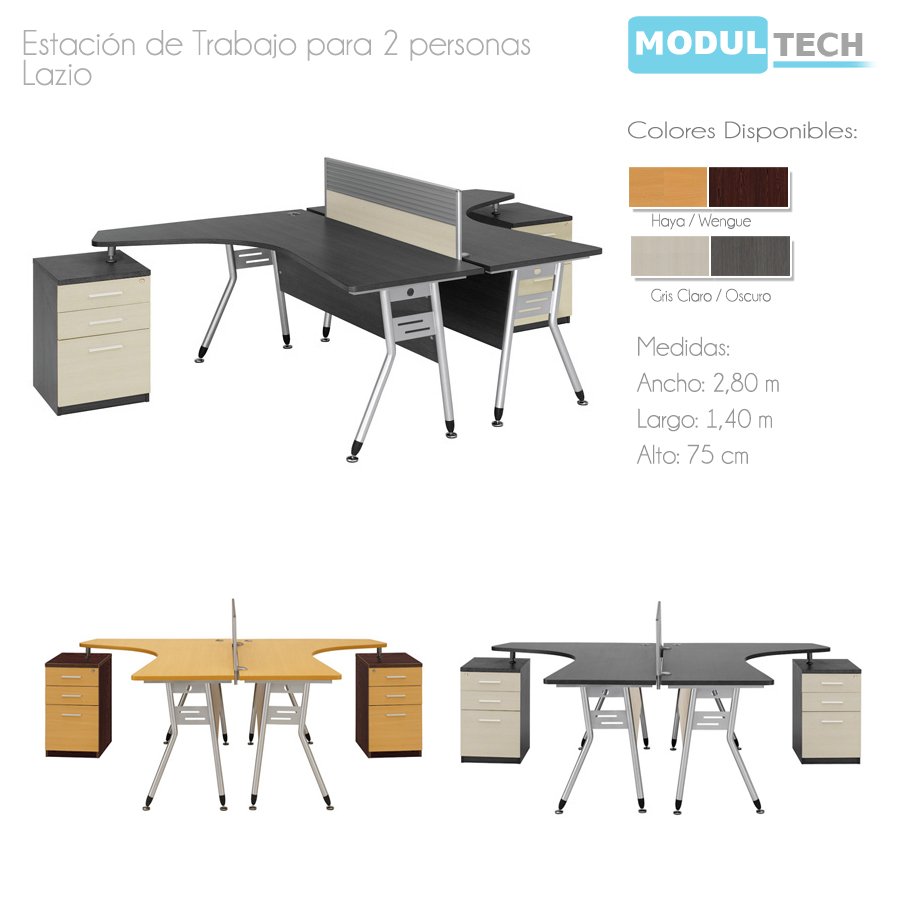 ModulTech's tweet image. Estación de trabajo Lazzio de 1 & 2 Personas disponibles en 2 colores. Para mayor informacion comunicate a los números 02416173780/6173760