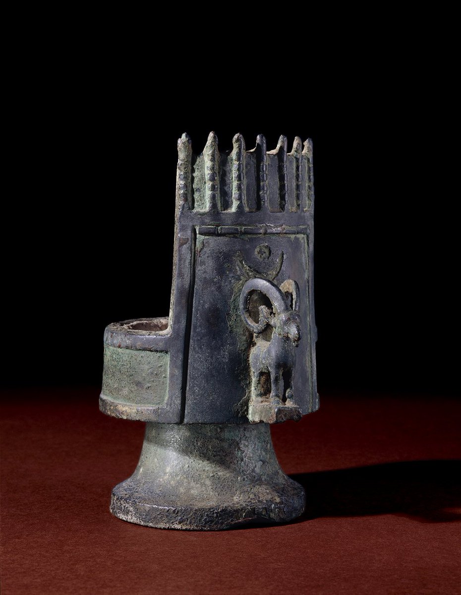 britishmuseum's tweet image. This #MysteryObject is a bronze incense burner with a goat-shaped handle. It was made in Yemen over 2,000 years ago ow.ly/CqvY305MR0H